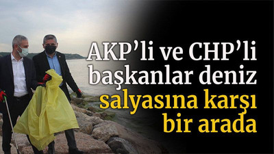 AKP’li ve CHP’li başkanlar deniz salyasına karşı bir arada